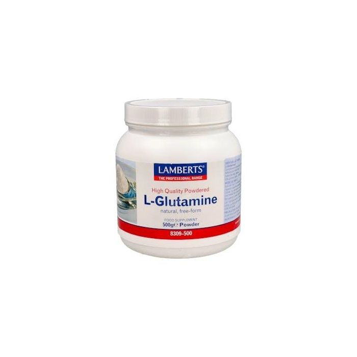 LAMBERTS L-Glutamina Polvo 500g, aminoácido no esencial de fácil absorción, apto para veganos y vegetarianos