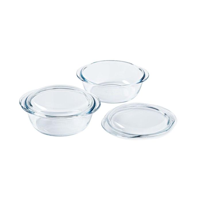 Pyrex 3426470296465 Juego de 2 Cazuelas de Vidrio Redondas 1 L 1 Pyrex 3426470296465 Juego de 2 Cazuelas de Vidrio Redondas 1 L 1