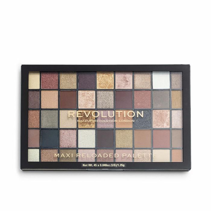 Revolution Make Up Paleta de Sombra de Ojos Maxi Reloaded 45 Tonos Mate Alta Pigmentación Cruelty-Free 1,35 g