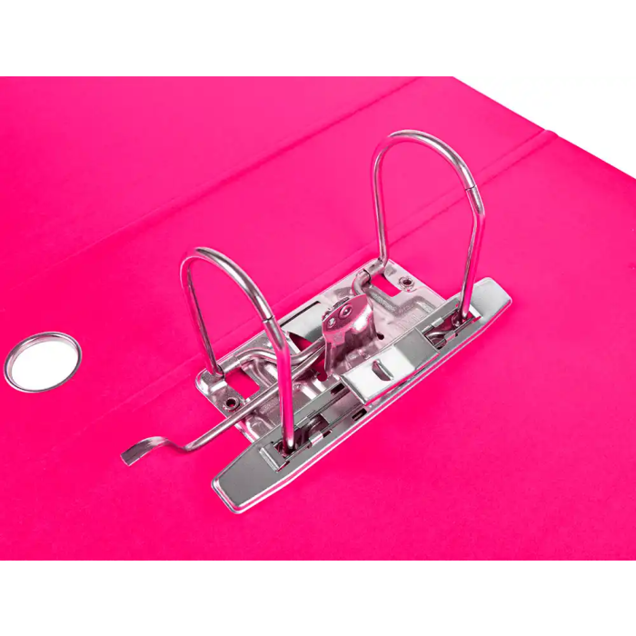 Liderpapel Archivador de Palanca A4 Filing System 80mm Rosa con Caja y Compresor Metálico Forrado 7