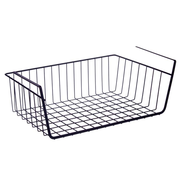 Soporte Negro Metal Cesto Kinvara 40x25.5x14 cm - Hierro (12 Unidades) 1 Soporte Negro Metal Cesto Kinvara 40x25.5x14 cm - Hierro (12 Unidades) 1