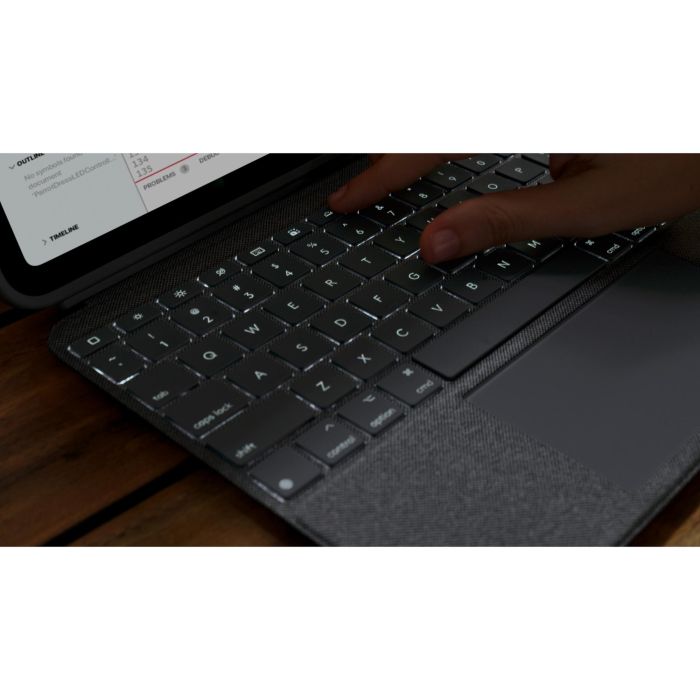 Logitech Combo Touch Teclado con Trackpad para iPad (2022) Gris US Layout