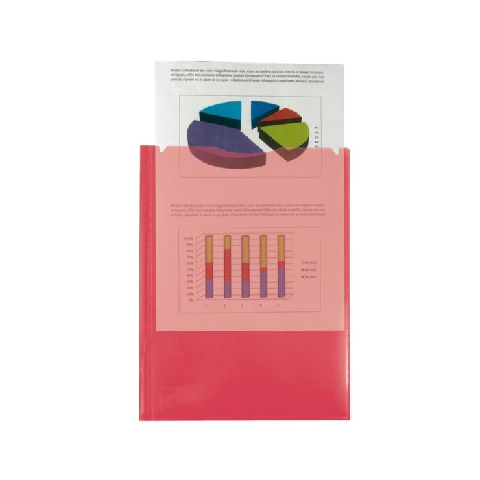 Carpeta Liderpapel Dossier Dos Bolsas Canguro 45680 Polipropileno Din A4 Roja 5