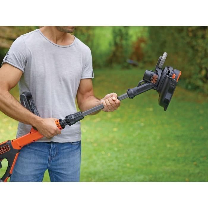 Black+Decker STC1820EPC Cortadora Inalámbrica 18V Litio 2Ah - Recortadora de Jardín 28cm Corte, 2 Velocidades Eco-Turbo, Cabezal Giratorio 4 Black+Decker STC1820EPC Cortadora Inalámbrica 18V Litio 2Ah - Recortadora de Jardín 28cm Corte, 2 Velocidades Eco-Turbo, Cabezal Giratorio 4