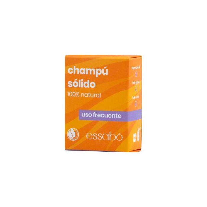 Essabo Champú Sólido Uso Frecuente con Manteca de Mango y Aceite de Ricino 100g, Certificado Natural