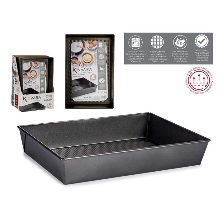 Molde Rectangular Metal 36Cm Kinvara (24 Unidades) Molde Rectangular Metal 36Cm Kinvara (24 Unidades)