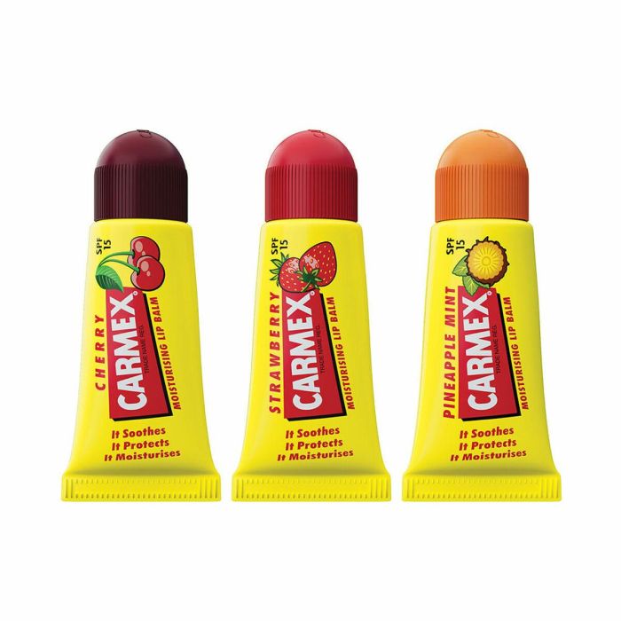 Carmex Minis Bálsamos Labiales Hidratantes SPF15 Triplo Pack 3 Unidades para Labios Agrietados, Secos y con Fisuras. Protege y Alivia. 1 Carmex Minis Bálsamos Labiales Hidratantes SPF15 Triplo Pack 3 Unidades para Labios Agrietados, Secos y con Fisuras. Protege y Alivia. 1