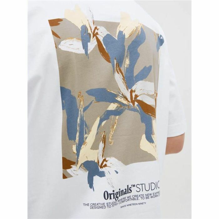 Camiseta de Manga Corta Hombre Jack & Jones Jorvarenna Painted Blanco