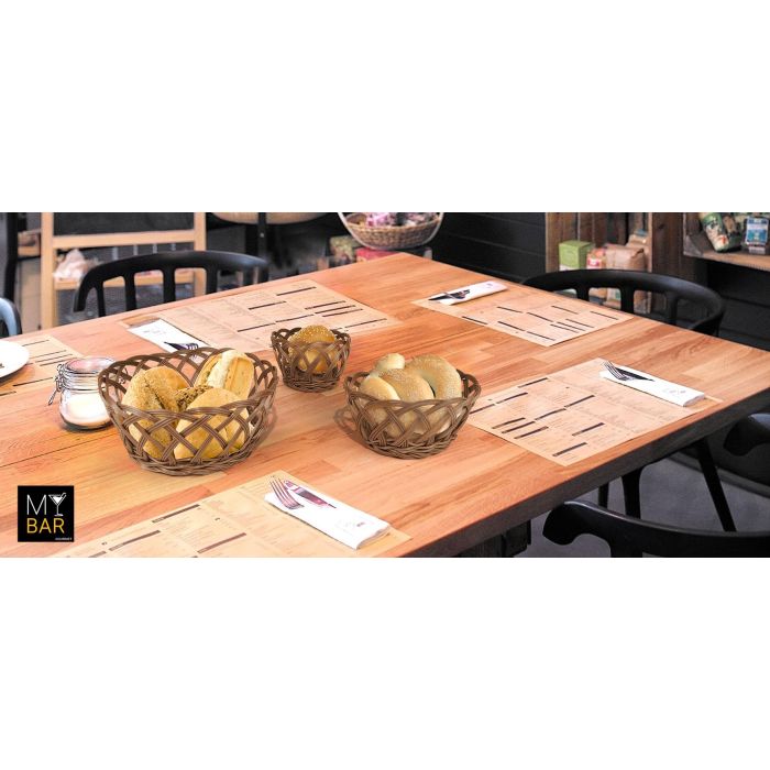My Bar Cesta Pan Redonda PP Rattan 24x8 cm 4
