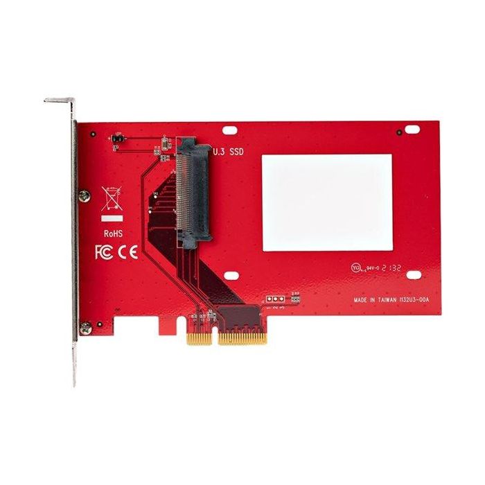 Startech.com Pex4Sff8639U3 Tarjeta Adaptadora U.3 a PCIe 4.0 x4 para SSD NVMe de 2.5" 1