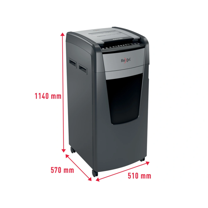 Rexel 750M Destructora de Documentos Automática AutoFeed, Microcorte, Capacidad Corte 750 Hojas, Clips y Grapas, Papelera 140L 8