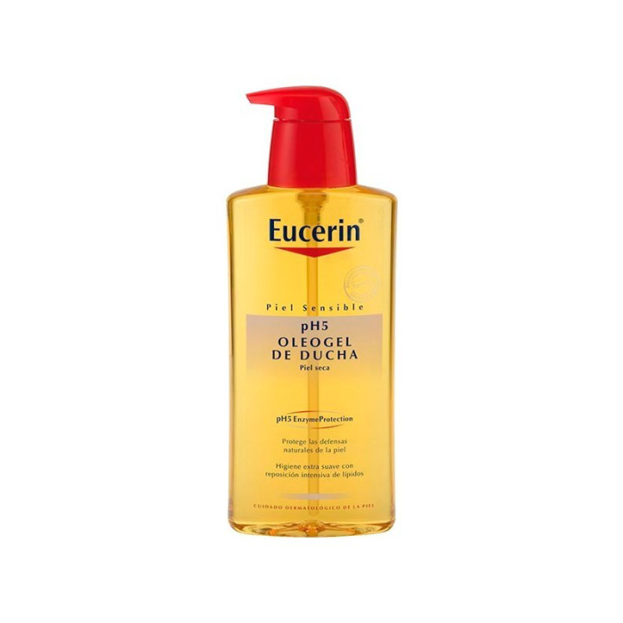 Eucerin PH5 Oleogel de Ducha Hidratante para Piel Seca y Sensible, Limpia Suavemente, Calma y Regenera Barrera Cutánea 400 ml