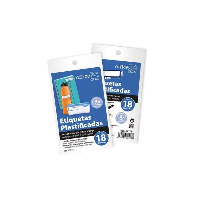 Etiquetas Adh.Manuales Office Box Plastificadas 70X15 Mm Bolsa De 18 10 unidades