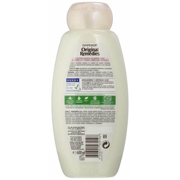 Garnier Original Remedies Champú Delicatesse De Avena 600 ml 3