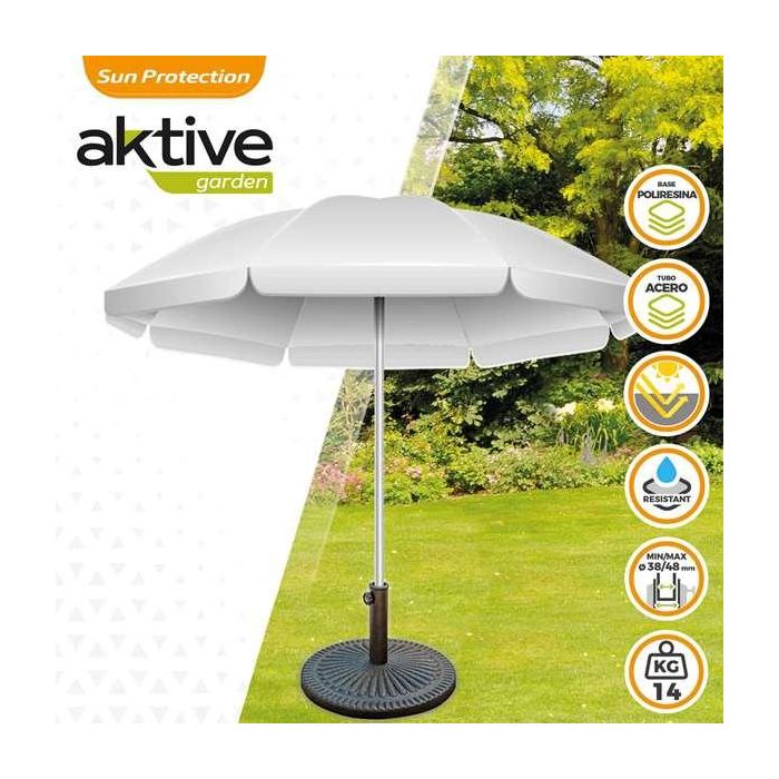 Base parasol poliresina 14 kg gris tubo d38/48 49x32cm 6 Base parasol poliresina 14 kg gris tubo d38/48 49x32cm 6
