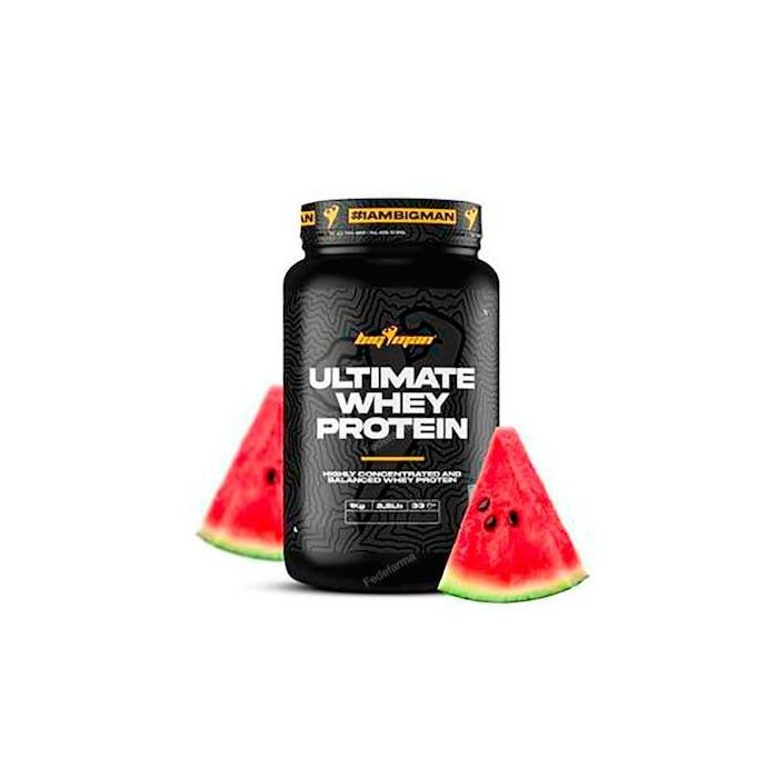 BIGMAN Ultimate Whey Proteína de Suero 1 Kg Sabor Cookies para Deportistas con Lactasa y BCAA's