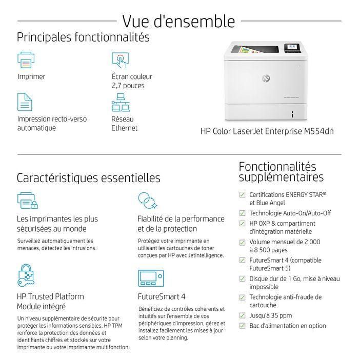 HP Impresora laser color laserJet Enterprise M554dn 13