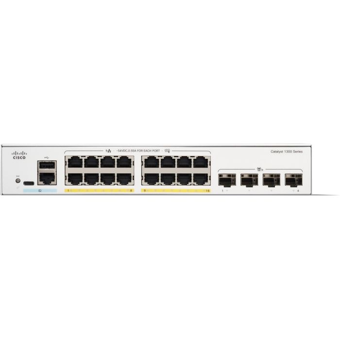 Cisco CATALYST 1300 Switch 16 Puertos Gigabit Ethernet PoE 1