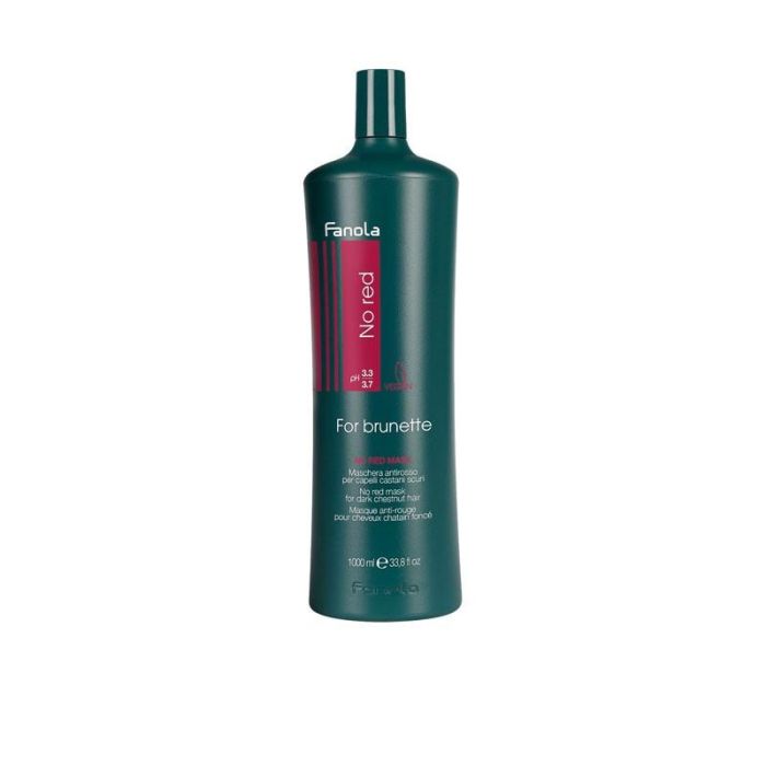 Fanola Mascarilla No Red 1000ml para Cabello Natural y Teñido - Reduce Reflejos Rojos