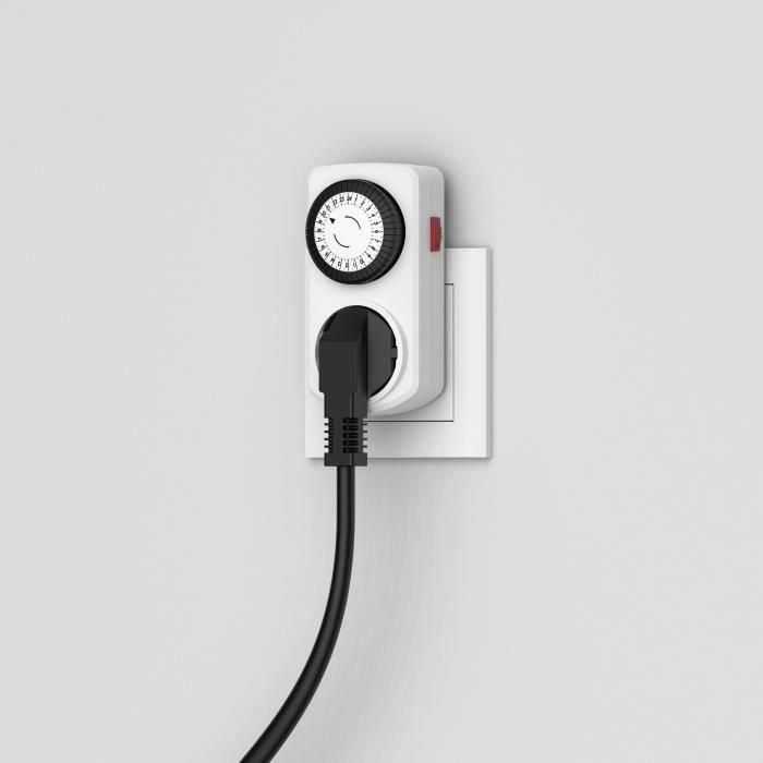 Mini programador mecánico diario - GAO - 3680 W - 48 programas - Blanco 5