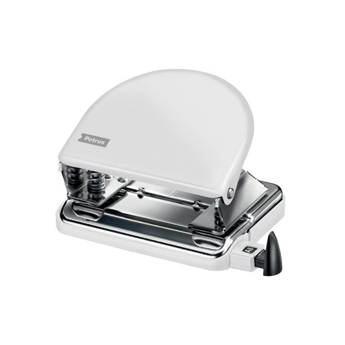 Taladro 2 Punzones Petrus 52 Wow (20H) Blanco Metalizado