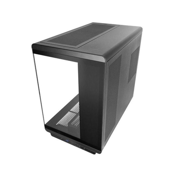 Mars Gaming MCREV Caja ATX Semitorre Gaming con Cristal Templado y ARGB, Compatible con Placas ATX, Micro-ATX y Mini-ITX, Diseño Panorámico y Refrigeración Avanzada