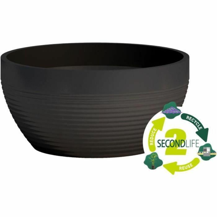 Vaso - GARDEN ID - Green Care Impact Black-Anth - 30 x 14 cm - 10 años de garantía - 100% reciclado - Resistente a UV/gel 2