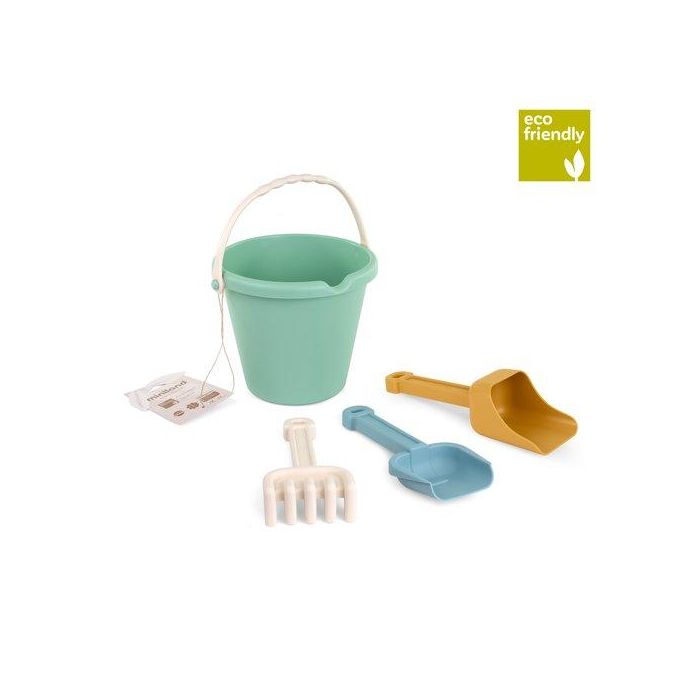 Set Arena Miniland Eco Junior Cool (1 Cubo, 1 Pala, 1 Rastrillo Y 1 Pala Especial) (+18 Meses) (Set de 6)