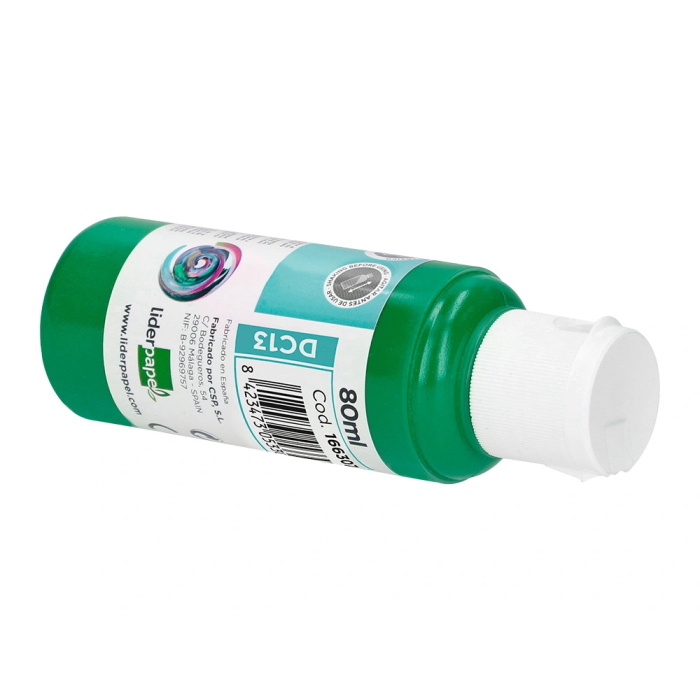 Liderpapel Pintura Acrílica Multisuperficie Bote 80 ml Verde Oscuro 5