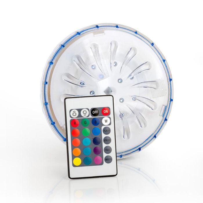 Gre Proyector LED Color para Piscina Elevada 18W, 15 Colores + Blanco, Instalación Magnética, Mando a Distancia 1