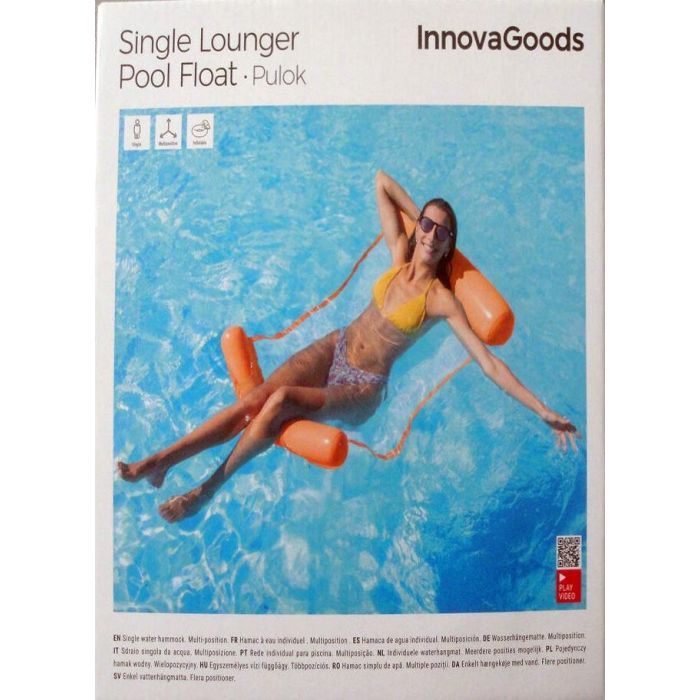 Hamaca de Agua Flotante Individual para Piscina Pulok InnovaGoods 1 Hamaca de Agua Flotante Individual para Piscina Pulok InnovaGoods 1