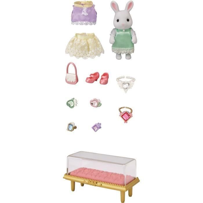 Sylvanian Families - La maleta de moda Snow Bunny y Big Sister 1