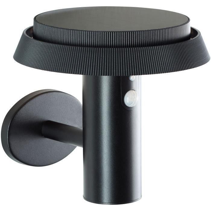 Aplique de exterior - BRILLIANT - ALVERO - LED y solar - Detector de movimiento - Metal y plástico - 4 W - Negro 4 Aplique de exterior - BRILLIANT - ALVERO - LED y solar - Detector de movimiento - Metal y plástico - 4 W - Negro 4
