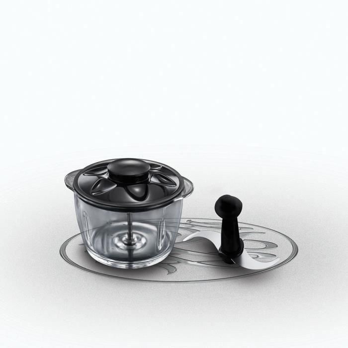 Mini Picadora - RUSSELL HOBBS - Desire 24662-56 - 200 W - Recipiente de cristal 1 L - Cuchillas de acero inoxidable - Negro mate 2 Mini Picadora - RUSSELL HOBBS - Desire 24662-56 - 200 W - Recipiente de cristal 1 L - Cuchillas de acero inoxidable - Negro mate 2
