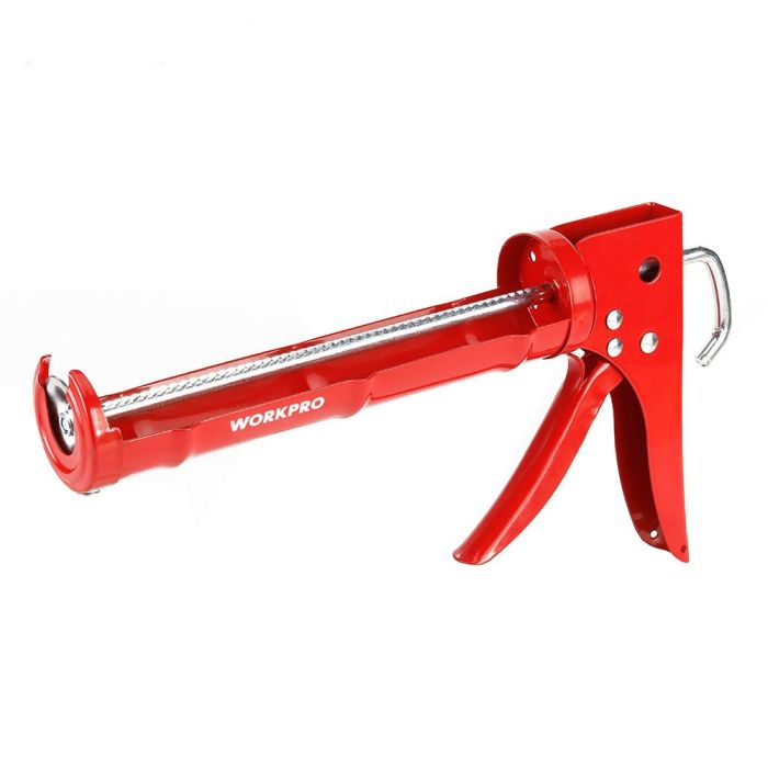 Workpro Pistola selladora 230 mm con eje rotativo, función corta punta y rompesello, roja 2 Workpro Pistola selladora 230 mm con eje rotativo, función corta punta y rompesello, roja 2