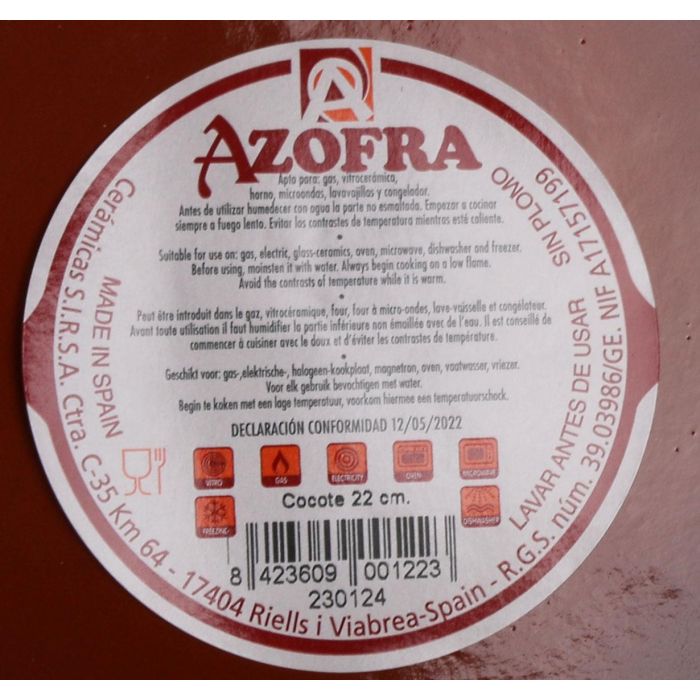 Cocote 22 cm Azofra (6 Unidades) 1 Cocote 22 cm Azofra (6 Unidades) 1