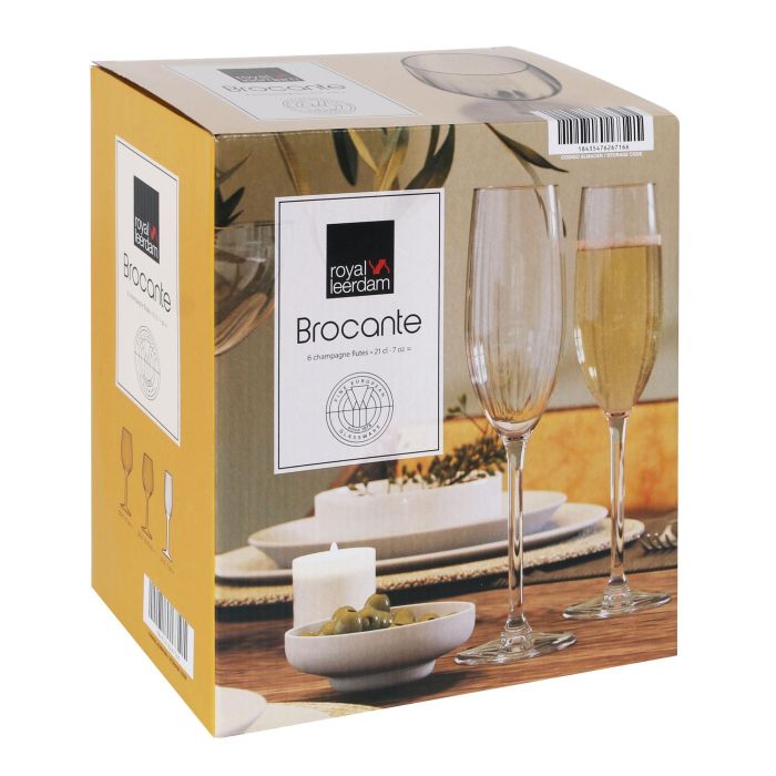 Royal Leerdam Set de 6 Copas de Champagne Brocante de 21 cl (4.8 x 23 cm) 7