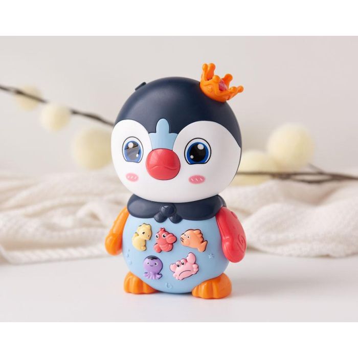 KioKids Pingüino Musical Interactivo Bebé con Luz y Sonidos, Botones Animales, Desarrollo Temprano +12 Meses Multicolor