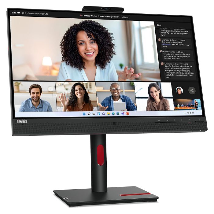 Lenovo ThinkVision T24mv-30 Monitor 23.8" 1920x1080 FHD IPS 75Hz 4ms HDMI DP USB-C Altavoces Negro