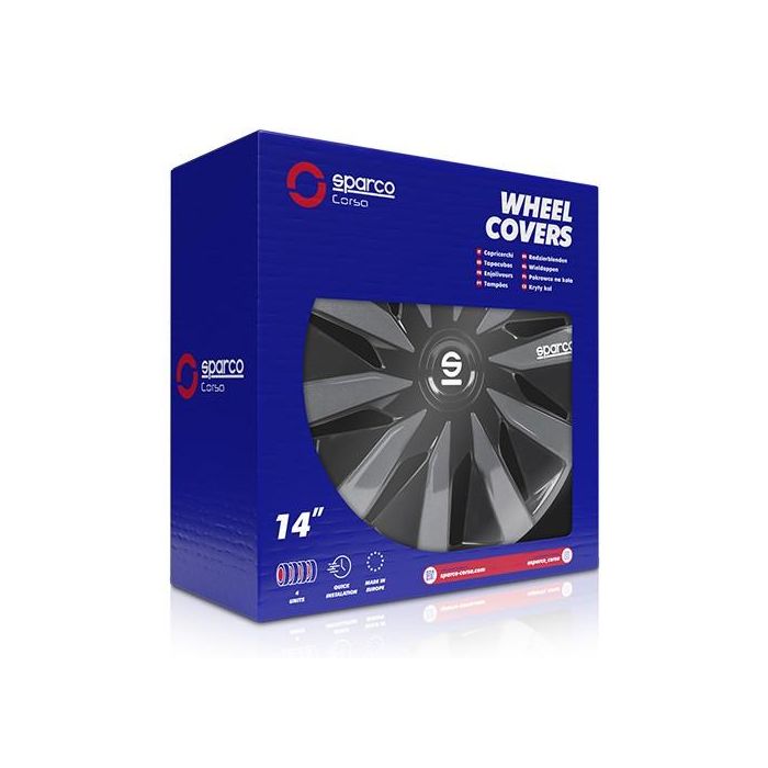 Tapacubos Sparco Lazio Negro/Gris 14" (4 uds) 2 Tapacubos Sparco Lazio Negro/Gris 14" (4 uds) 2