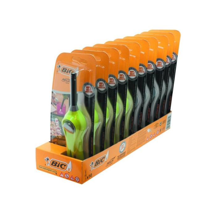 Encendedor Bic Megalighter Multiusos Con Gancho Retractil 10 unidades 1