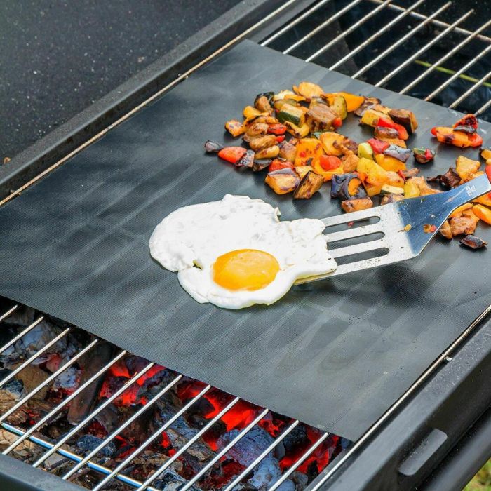 Pack Barbacoa Plegable de Acero Inoxidable para Carbón y Esterilla para Horno y Barbacoa InnovaGoods 19 Pack Barbacoa Plegable de Acero Inoxidable para Carbón y Esterilla para Horno y Barbacoa InnovaGoods 19