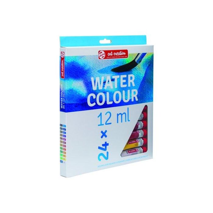 Talens Art Creation Set De Acuarelas 24 Tubos De 12 mL, Colores Surtidos, Ideal Para Artistas