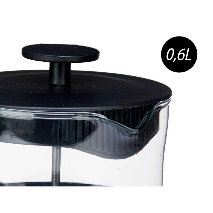 Tetera Kinvara SW8120 Negro Transparente 600 ml Émbolo 1 Tetera Kinvara SW8120 Negro Transparente 600 ml Émbolo 1