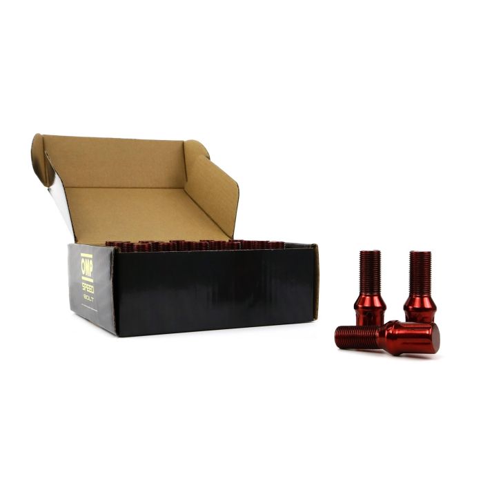 Set Tuercas OMP 27 mm Rojo 20 uds M14 x 1,25 3 Set Tuercas OMP 27 mm Rojo 20 uds M14 x 1,25 3