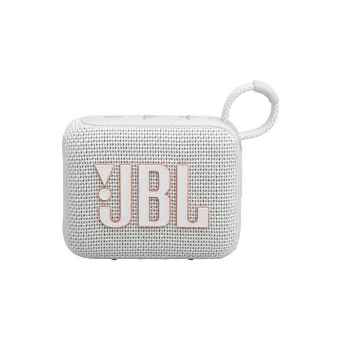 JBL GO 4 Altavoz Bluetooth Portátil Blanco con Graves Potentes, Sonido JBL Pro, IP67 Resistencia Agua y Polvo, 7h Autonomía 1
