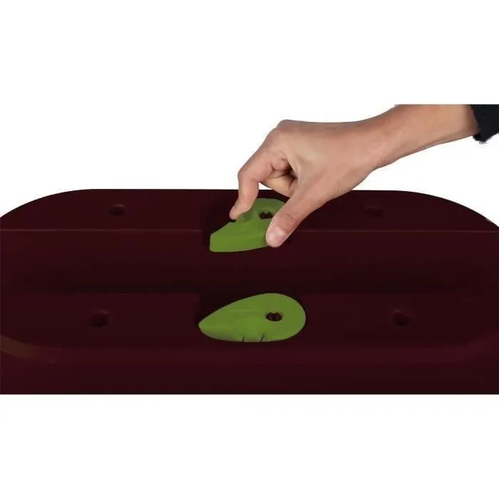 Eda EDA1700490286754 Cavaliere Osaka Jardiniere 19,5 L Rojo Burdeos para Balcones y Barandillas 4