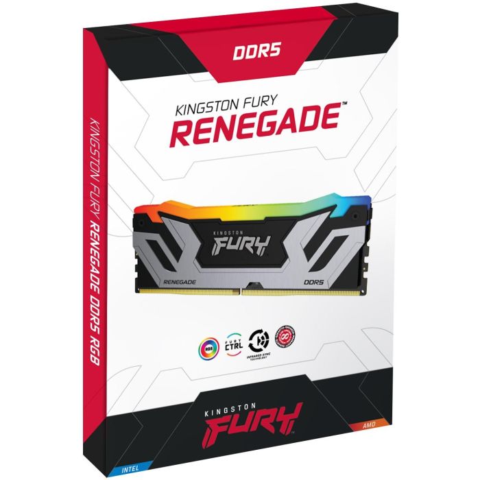 Kingston CUDIMM FURY Renegade RGB Silver XMP 24GB 8400MT/s DDR5 CL40 para PC con Intel XMP 7 Kingston CUDIMM FURY Renegade RGB Silver XMP 24GB 8400MT/s DDR5 CL40 para PC con Intel XMP 7