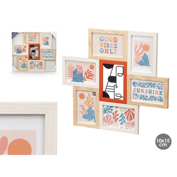 Portafoto Multiple 6 10X15Cm Con Metal Giftdecor (6 Unidades) Portafoto Multiple 6 10X15Cm Con Metal Giftdecor (6 Unidades)