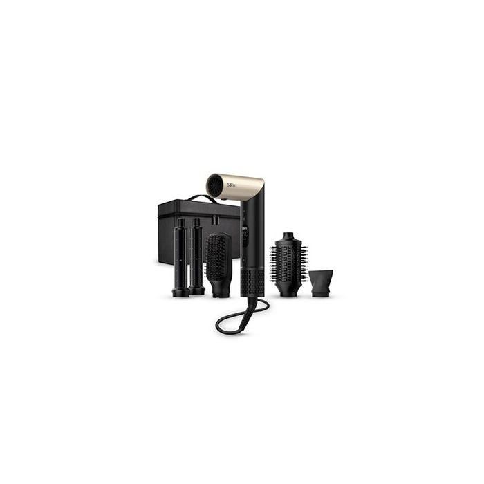 Silk'n SIL1721226719180 Secador de pelo Silky Air Flex 110.000 rpm, 5 accesorios, Negro Dorado